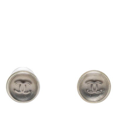 シャネル ココマーク スタッドピアス シルバー クリア メタル レディース CHANEL 【中古】
