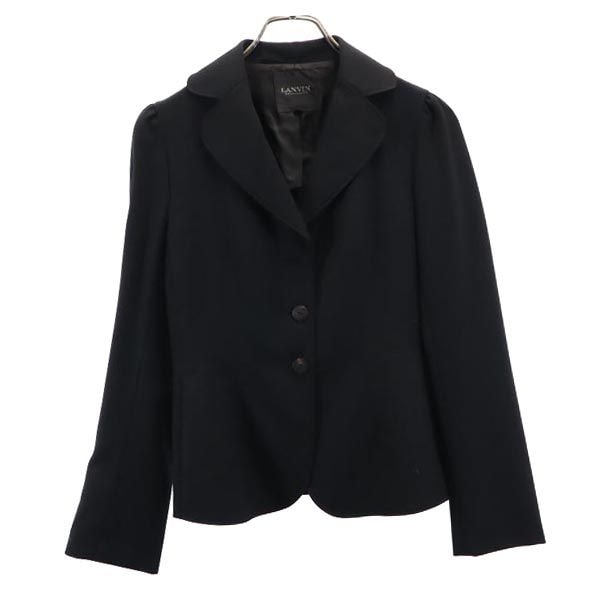 LANVIN ランバン 日本製 ウール テーラードジャケット 36 黒