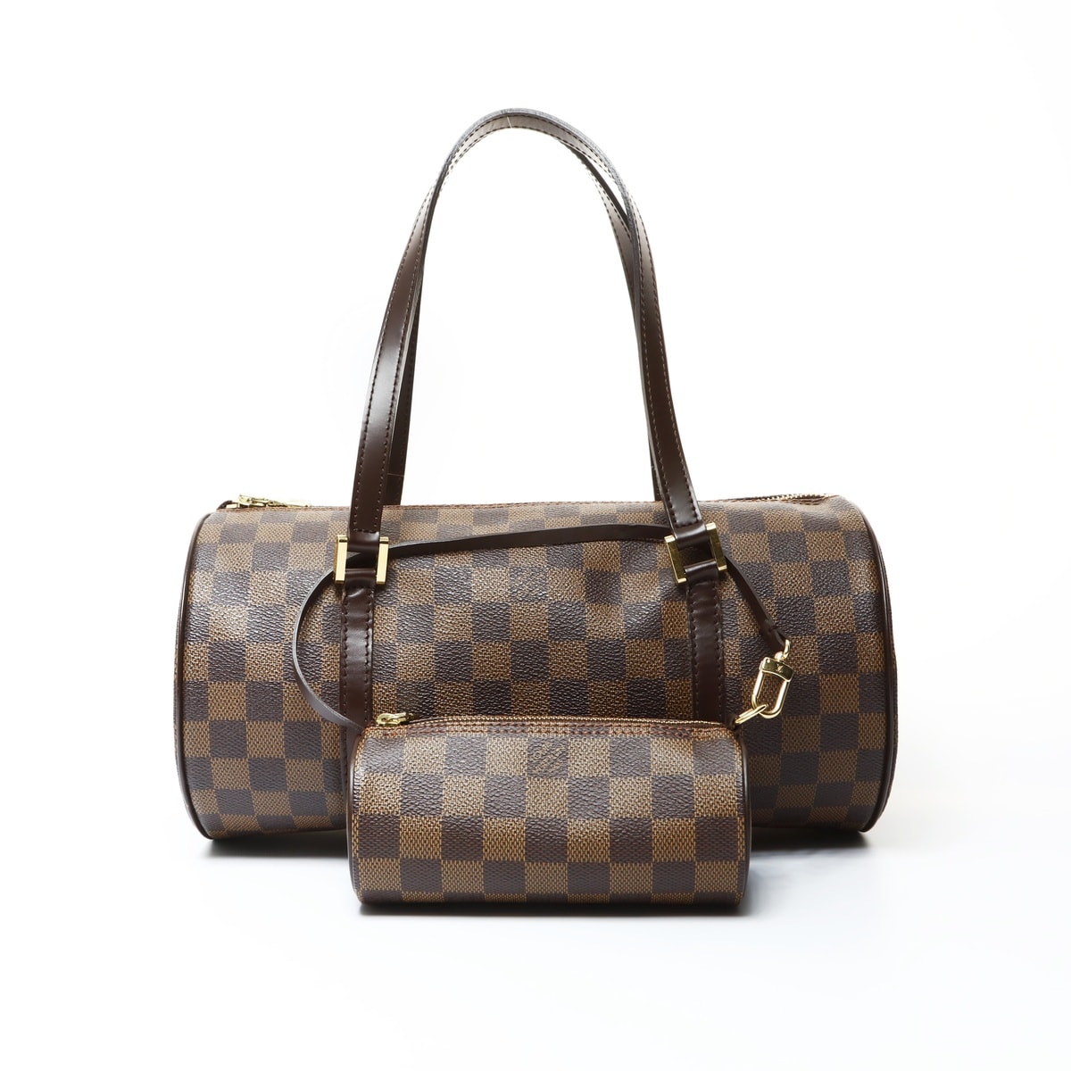ヴィトン LV ダミエ パピヨン 30 2005年製 ポーチ付き ショルダーバッグ【中古】