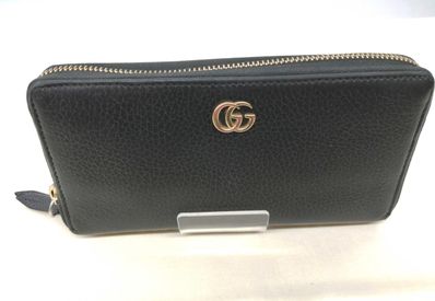 GUCCI Leather Zip Around Wallet "Black"