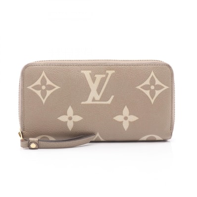 ルイ・ヴィトン LOUIS VUITTON ジッピーウォレット バイカラー ラウンド長財布 財布 レザー モノグラム・アンプラント トゥルトレールクレーム レディース ベージュ系 / アイボリー系 M69794 【中古】
