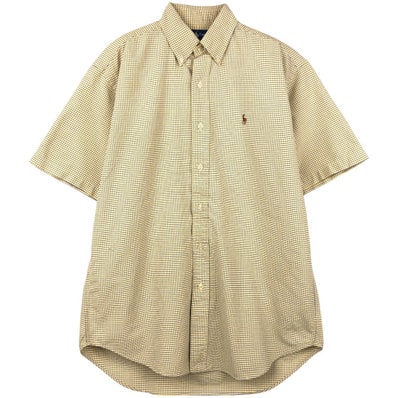 古着 ラルフローレン Ralph Lauren BLAKE 長袖 ボタンダウンチェックシャツ メンズS相当/eaa660931