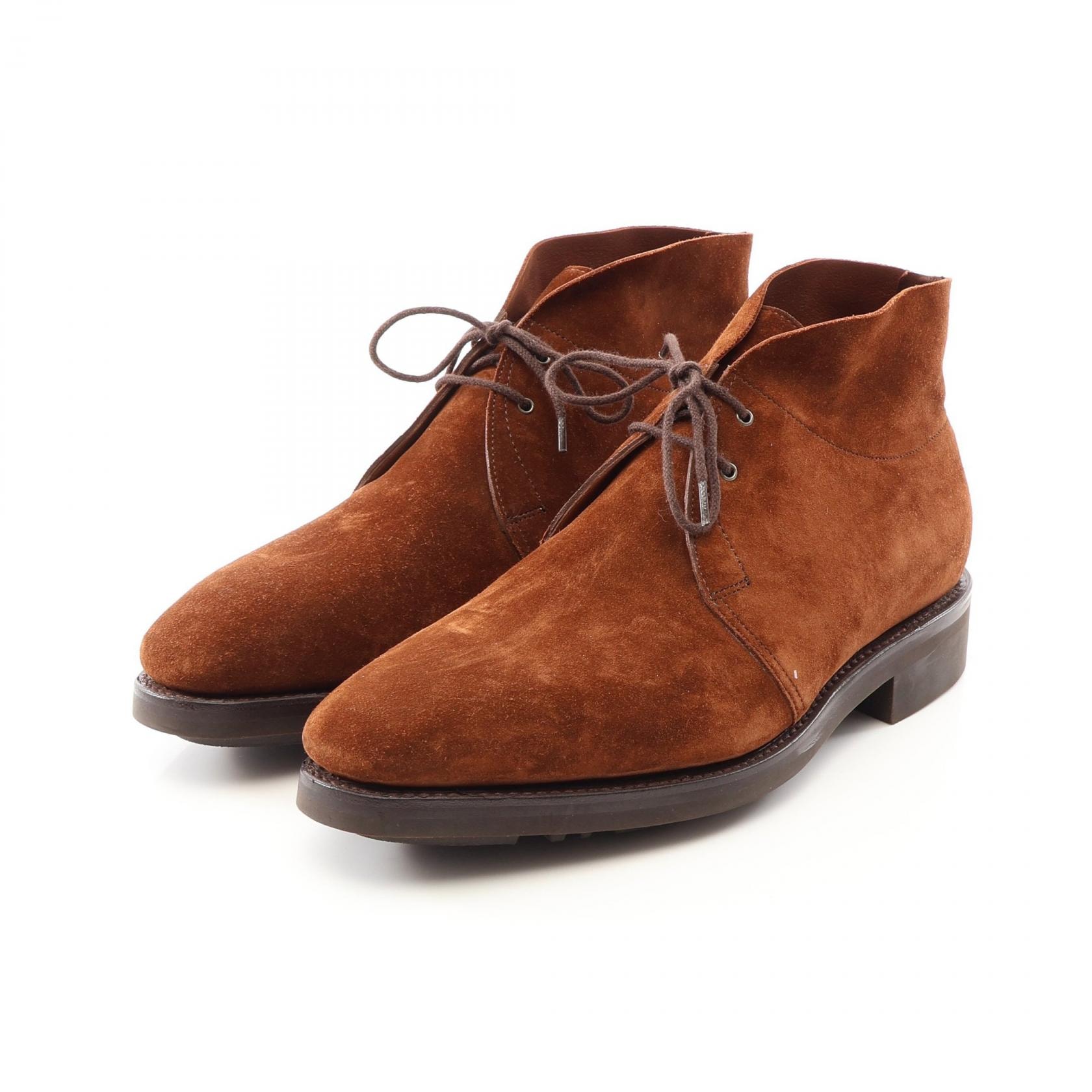 ジョンロブ John Lobb ROMSEY II チャッカブーツ ドレスシューズ 靴 スウェード メンズ ブラウン系 【中古】
