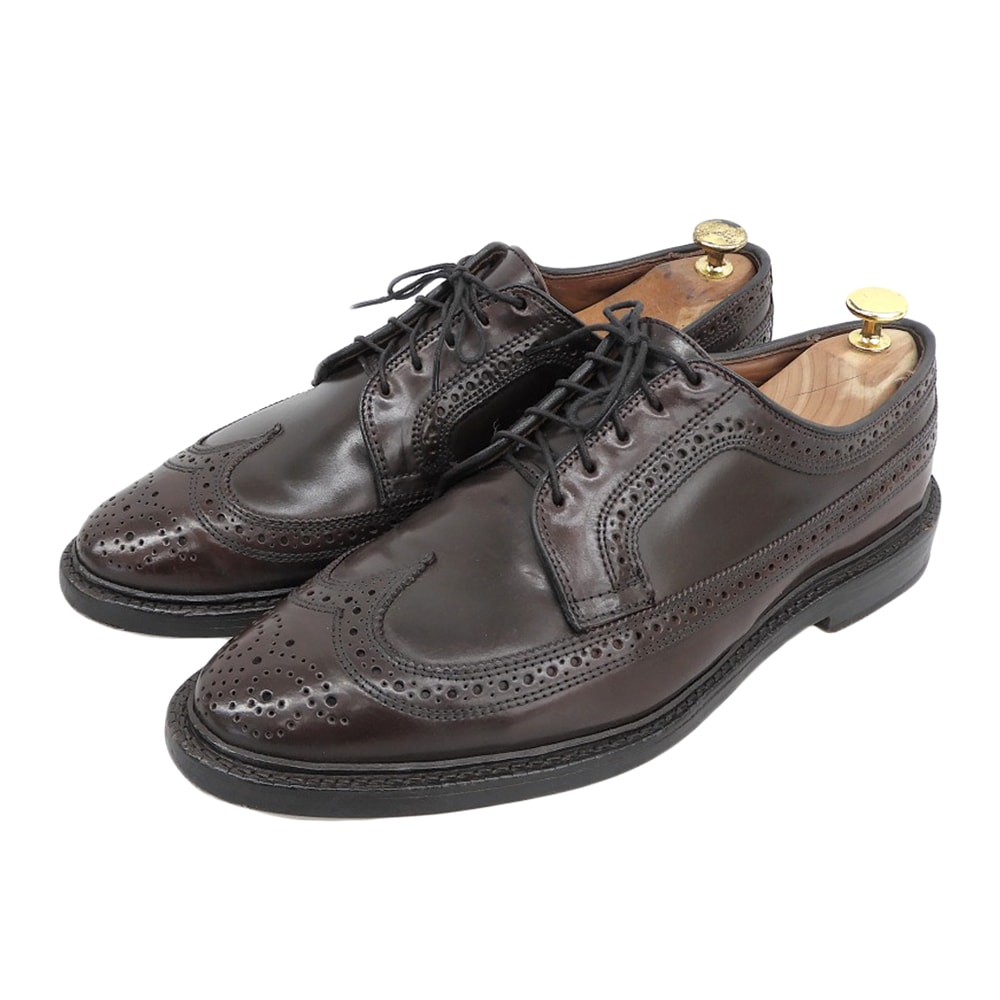 アレンエドモンズ 美品 MACNEIL マクニール レザー ウイングチップ ドレスシューズ メンズ ブラウン 9 1/2D 9097 9 1/2D