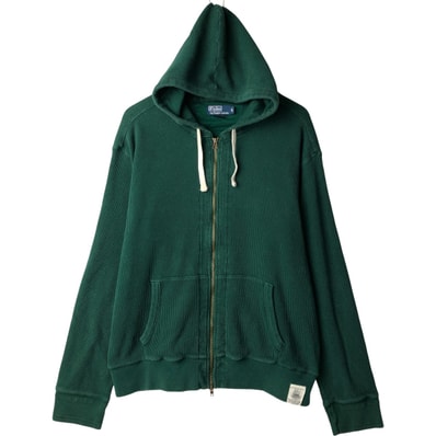 古着 ラルフローレン Ralph Lauren POLO by Ralph Lauren サーマル スウェットフルジップパーカー メンズXL相当/eaa596981