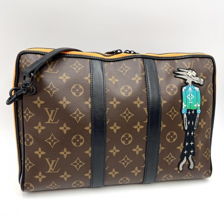LOUIS VUITTON(ルイヴィトン)モノグラム ソフトトランク ショルダーバッグ メッセンジャーバッグ ヴァージルアブロー オレンジ ブラック メンズ M80159【中古】