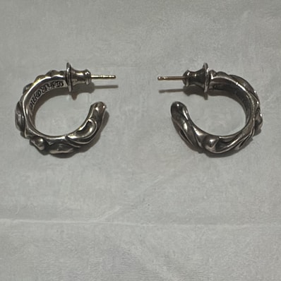 Chrome Hearts Hoop Scroll 1 Earrings "Silver"