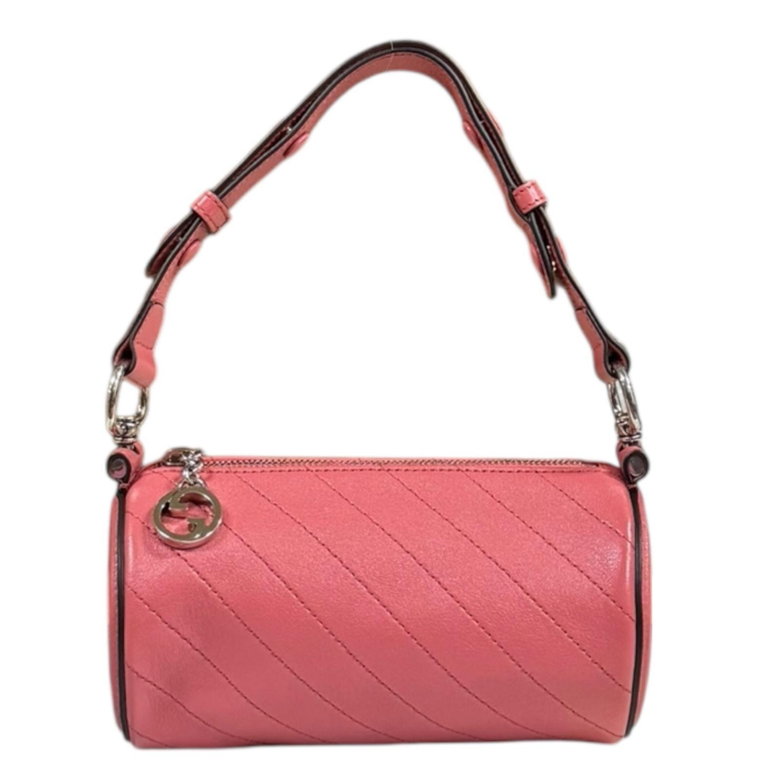 グッチ ブロンディ ショルダーバッグ レザー 760170 ピンク レディース GUCCI  中古