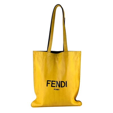 フェンディ FENDI ショルダーバッグ レザー イエロー×ブラック ユニセックス 7VA538-ADP6【中古】 z8321