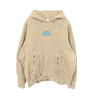 オフホワイト OFF-WHITE OFF-WHITE × NIKE NRG Fleece Hoodie パーカー 衣料品 トップス コットン メンズ ベージュ系 【中古】