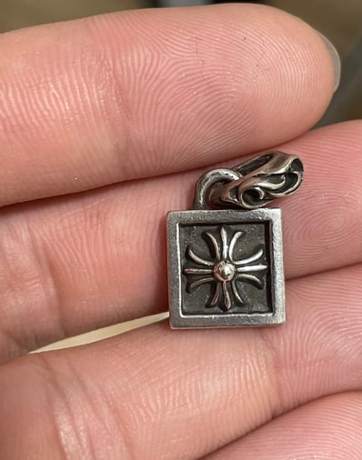 Chrome Hearts Framed CH Plus Charm "Silver"