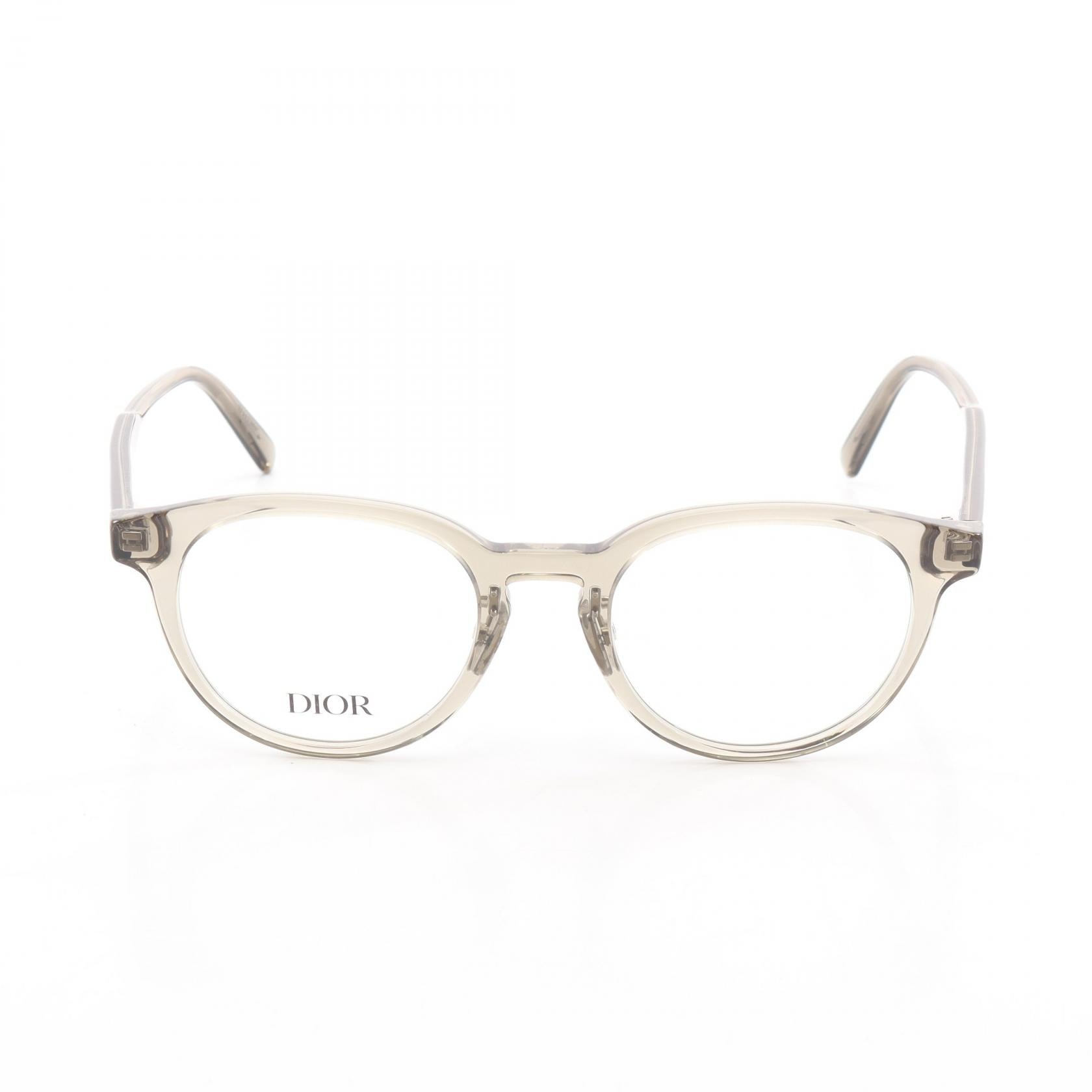 ディオール Dior 度なし クリアフレーム メガネ 衣料品 プラスチック メンズ グレー系 BOTANICAOR3F780050 【新品】
