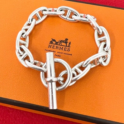 HERMES エルメス シェーヌダンクル GM 13コマ ブレスレット シルバー925 ブレスレット シルバー
474-6