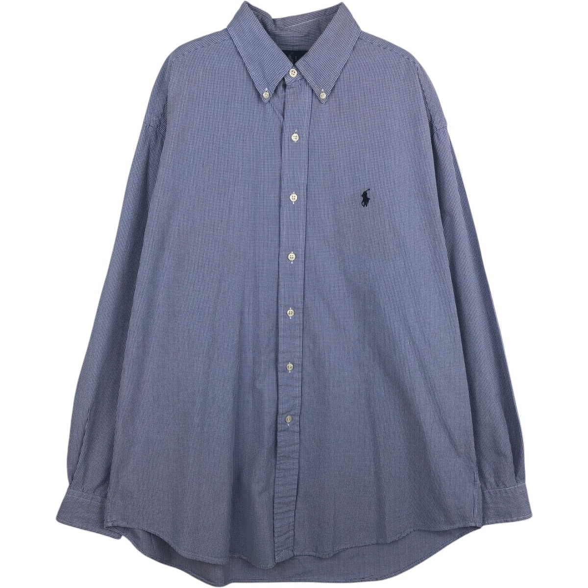 古着 ラルフローレン Ralph Lauren BLAKE ギンガムチェック 長袖 ボタンダウンチェックシャツ メンズL相当/eaa628715