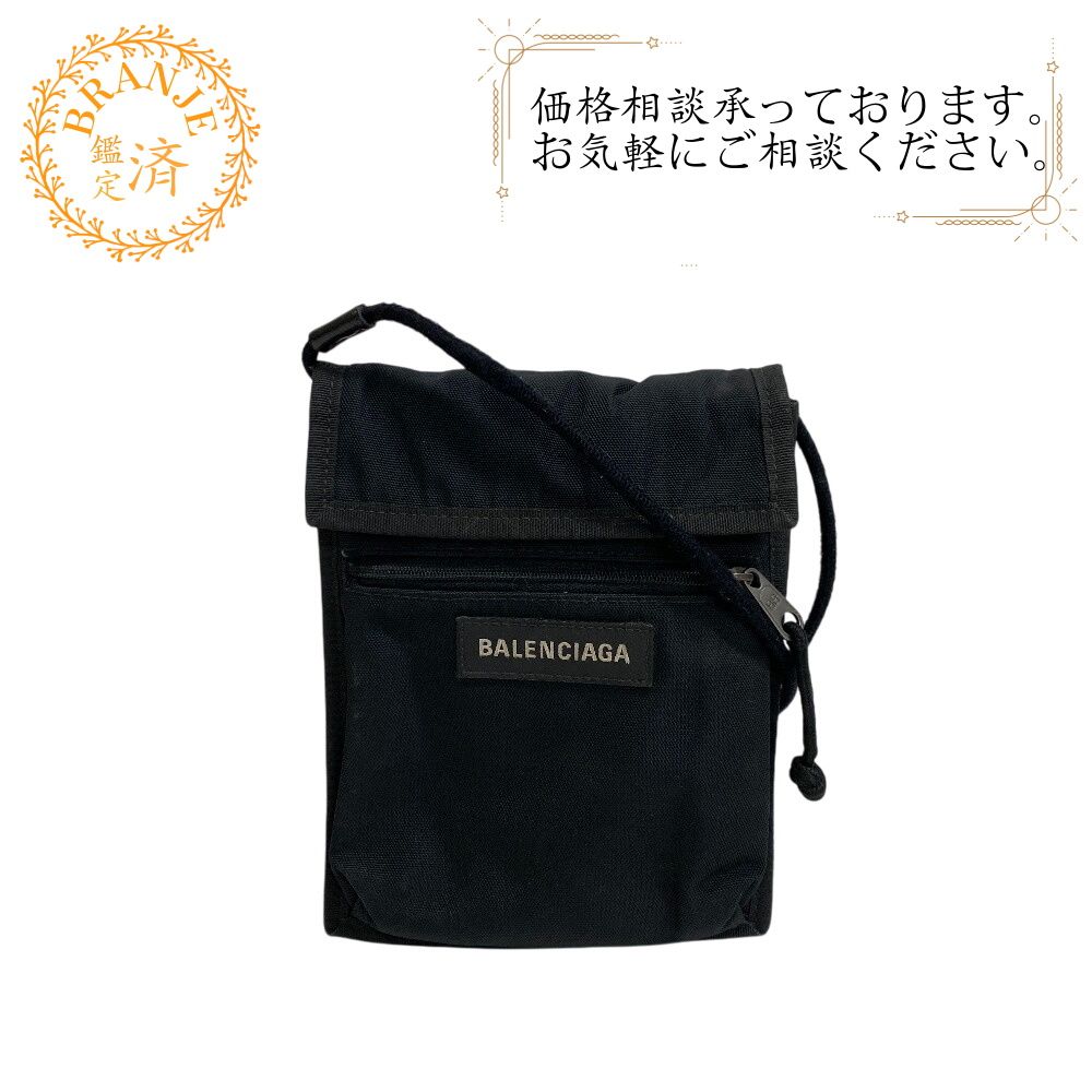 バレンシアガ BALENCIAGA ショルダーバッグ エクスプローラー スモールポーチ 532298 ブラック