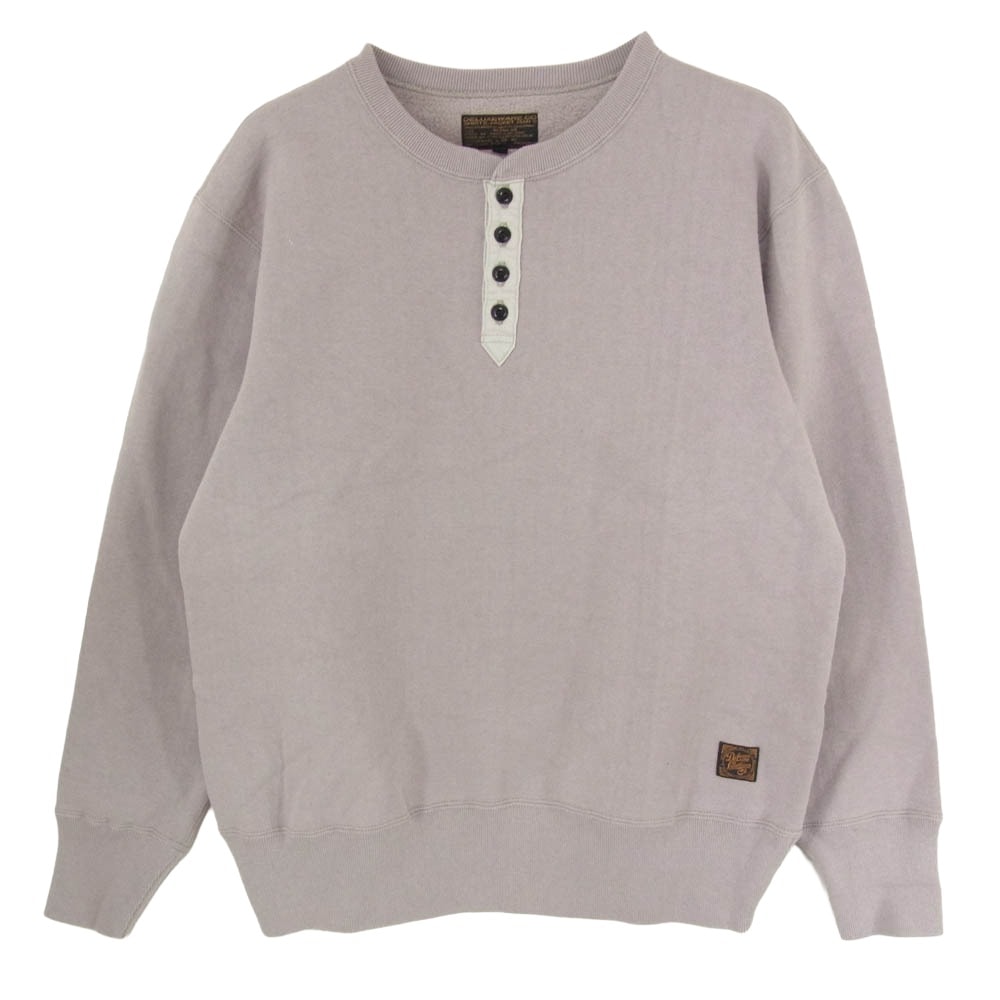 DELUXE デラックス スウェット コットン ヘンリーネック スウェット グレー系 L【中古】