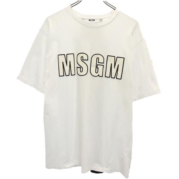 MSGM エムエスジーエム イタリア製 プリント 半袖 Tシャツ XS 白