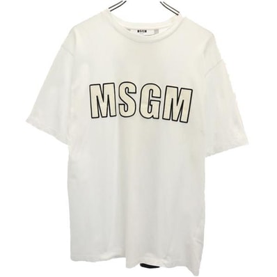 MSGM エムエスジーエム イタリア製 プリント 半袖 Tシャツ XS 白