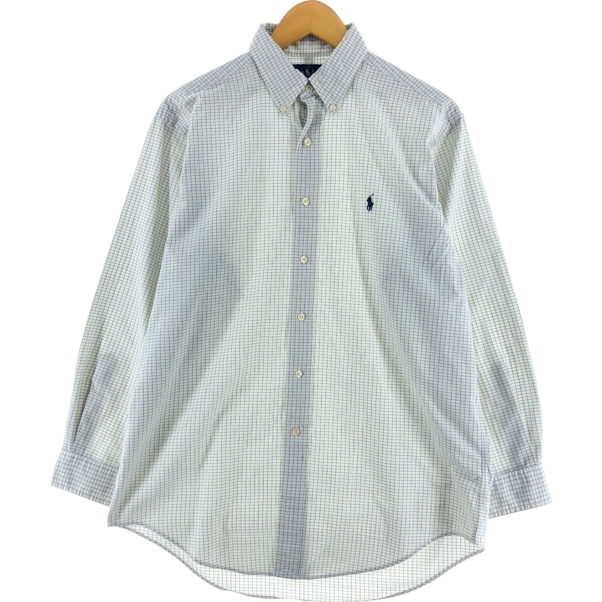 古着 ラルフローレン Ralph Lauren YARMOUTH 長袖 ボタンダウンチェックシャツ メンズM相当/eaa525634