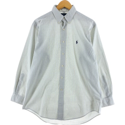 古着 ラルフローレン Ralph Lauren YARMOUTH 長袖 ボタンダウンチェックシャツ メンズM相当/eaa525634