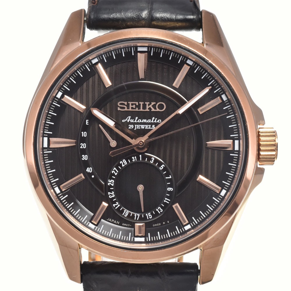 セイコー SEIKO 6R24-00F0/SARD011 プレサージュ ブラウン 自動巻き メンズ 良品 腕時計 I#147787