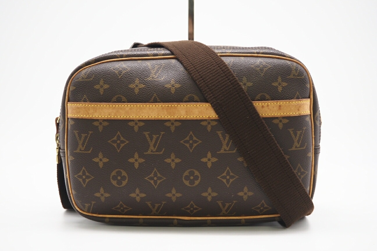 LOUIS VUITTON ルイ・ヴィトン モノグラム リポーターPM M45254 ショルダーバッグ ブラウン コーティングキャンバス メンズ