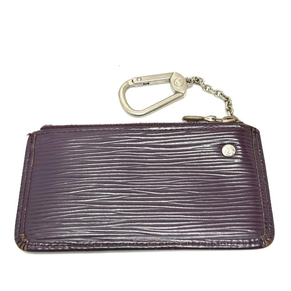 ルイヴィトン LOUIS VUITTON ポシェットクレ M6380K 小物 キーケース チェーン付 コインケース エピレザー カシス