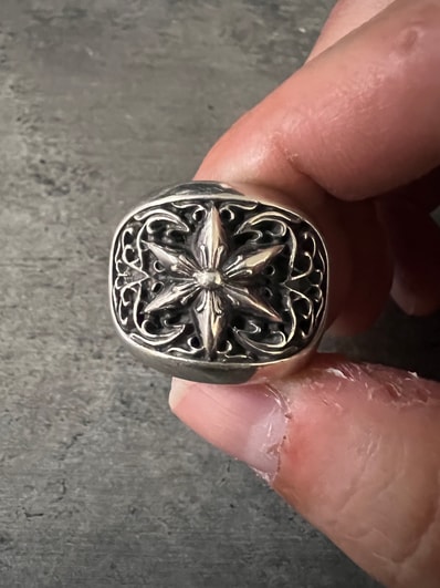 Chrome Hearts Classic Oval Star Ring "Silver"