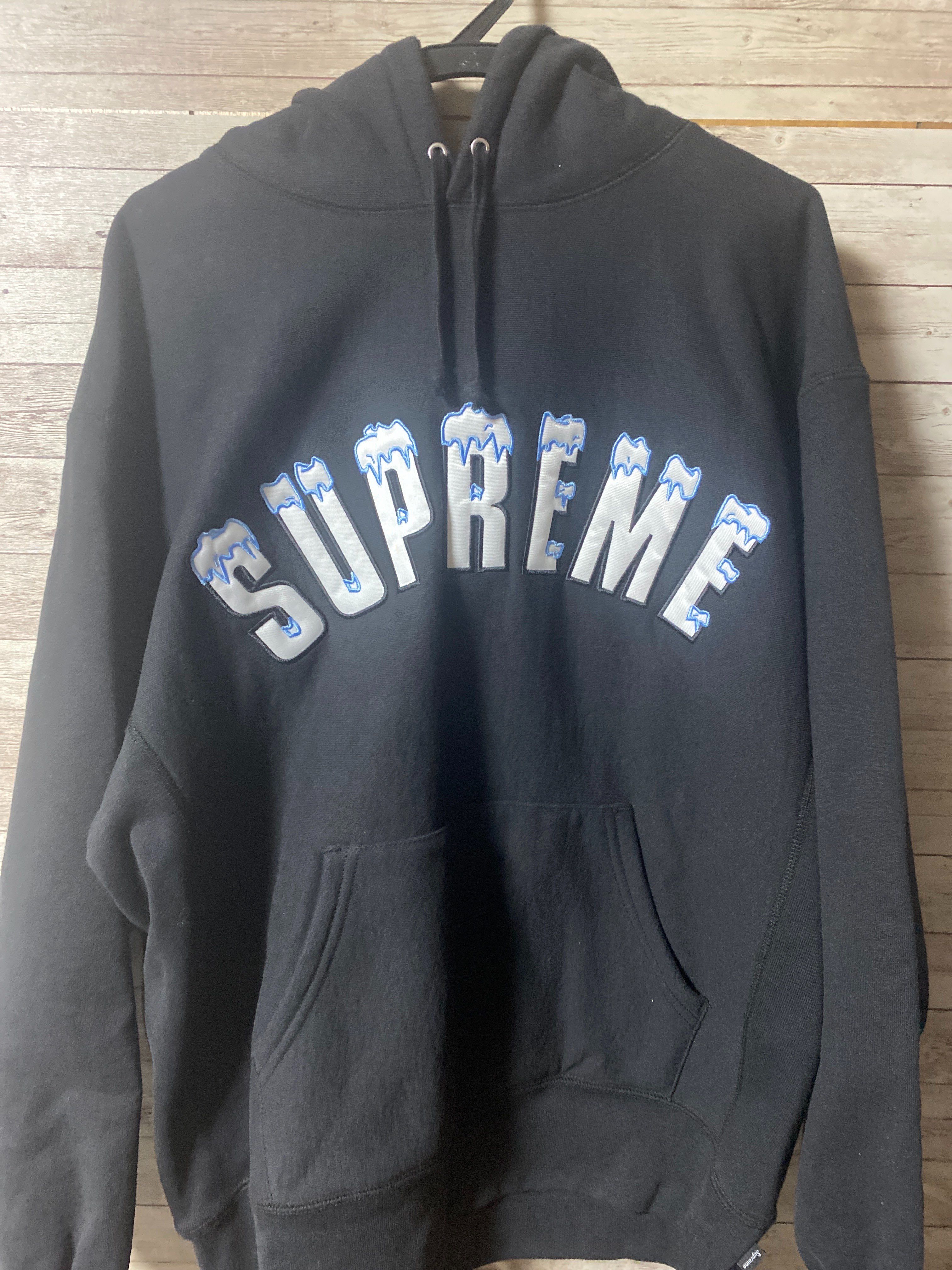 Supreme Icy Arc Hooded Sweatshirt "Black"