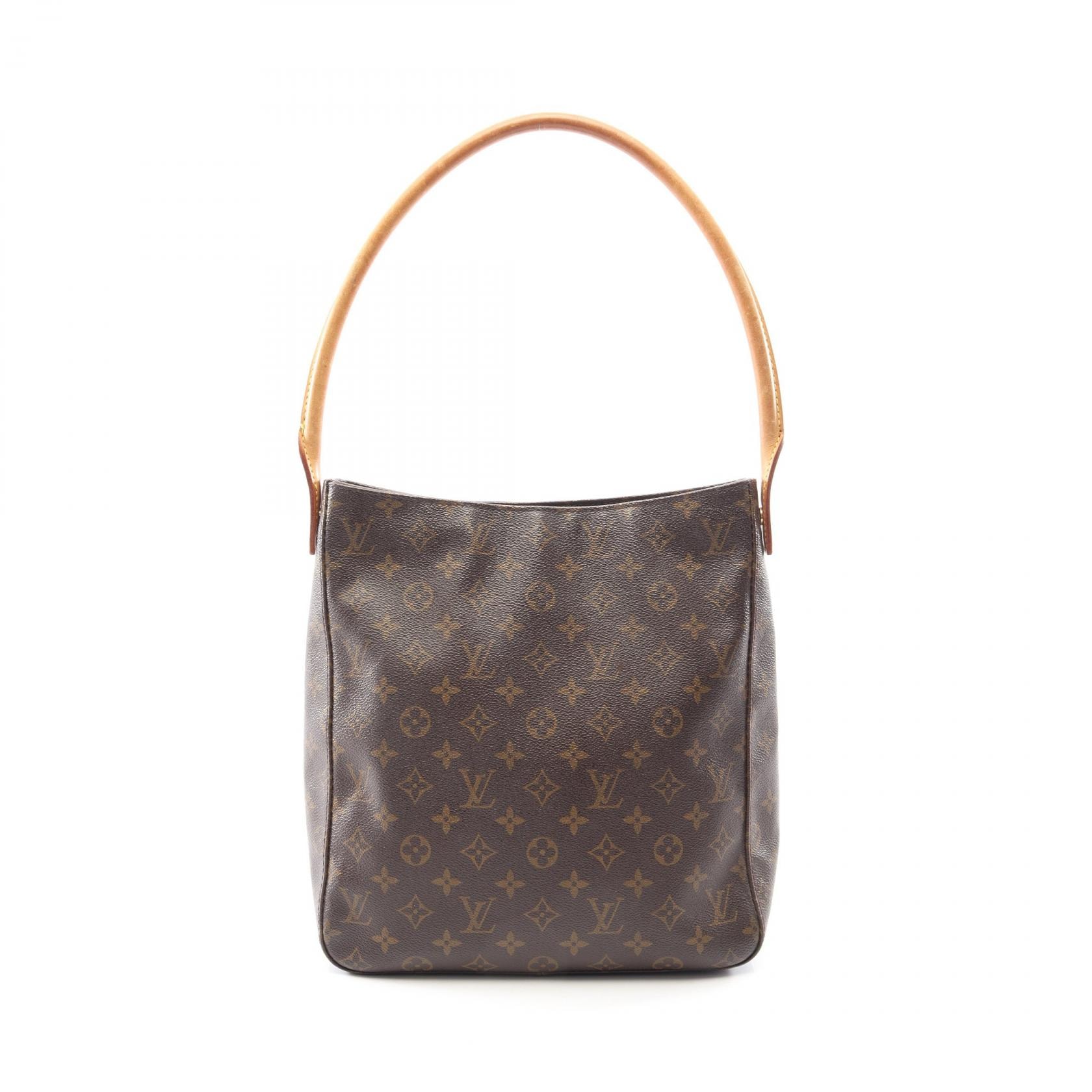 ルイ・ヴィトン LOUIS VUITTON ルーピングGM モノグラム ショルダーバッグ バッグ PVCコーティングキャンバス レザー レディース ブラウン系 M51145 【中古】