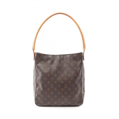 ルイ・ヴィトン LOUIS VUITTON ルーピングGM モノグラム ショルダーバッグ バッグ PVCコーティングキャンバス レザー レディース ブラウン系 M51145 【中古】