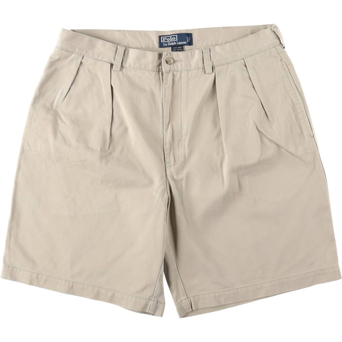 古着 ラルフローレン Ralph Lauren POLO by Ralph Lauren TYLER SHORT ツータック チノショーツ ハーフパンツ メンズw36相当/eaa643204