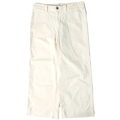 GAP ギャップ HIGH RISE WIDE-LEG CROP CHINO ストレッチワイドチノパンツ 14(54) IVORY FROST ジップフライ ボトムス g28020
