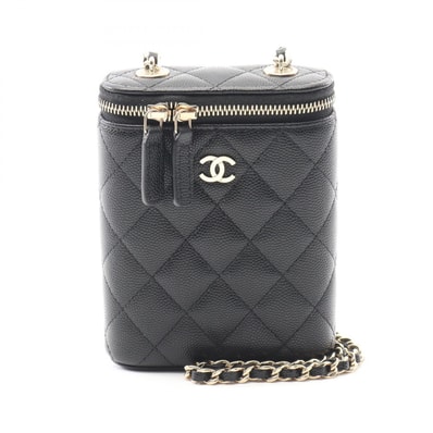 シャネル CHANEL マトラッセ バニティバッグ ショルダーバッグ バッグ カーフ(牛革) レディース ブラック系 【中古】