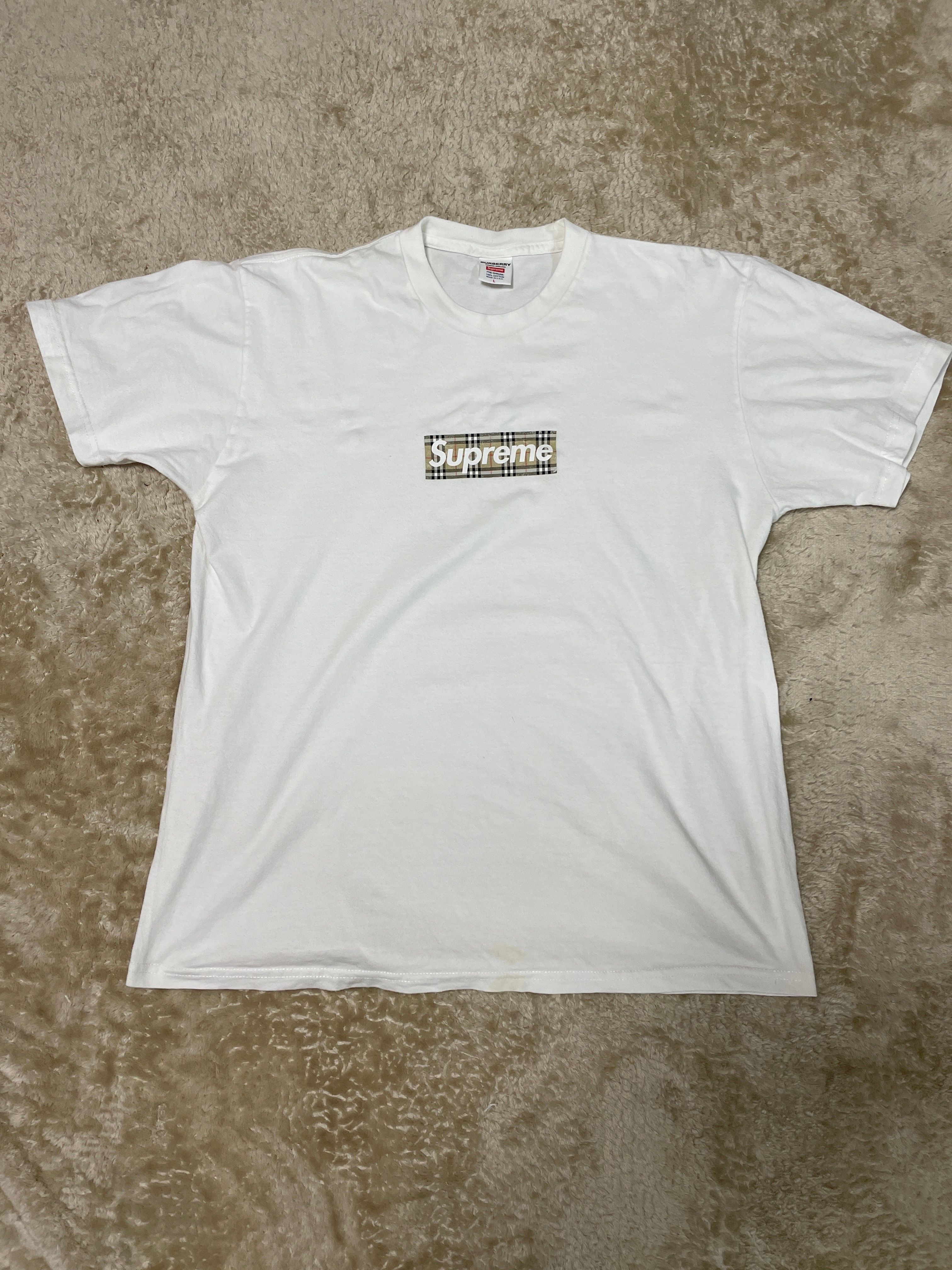 Supreme / Burberry Box Logo Tee "White"