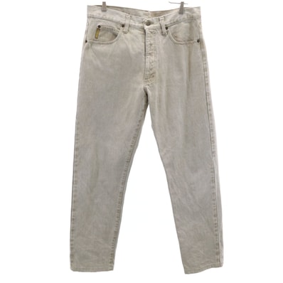 ARMANI JEANS アルマーニジーンズ 90s イタリア製 オールド テーパードデニムパンツ W36 ベージュ ジーンズ