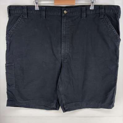 古着 カーハート Carhartt パンツ ハーフ ショートパンツ ジッパーフライ ワーク 大きいサイズ ペインター w50 ブラック系 メンズ