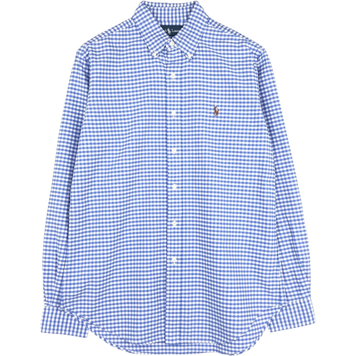 古着 ラルフローレン Ralph Lauren CLASSIC FIT クラシックフィット ギンガムチェック 長袖 ボタンダウンチェックシャツ メンズL相当/eaa662715