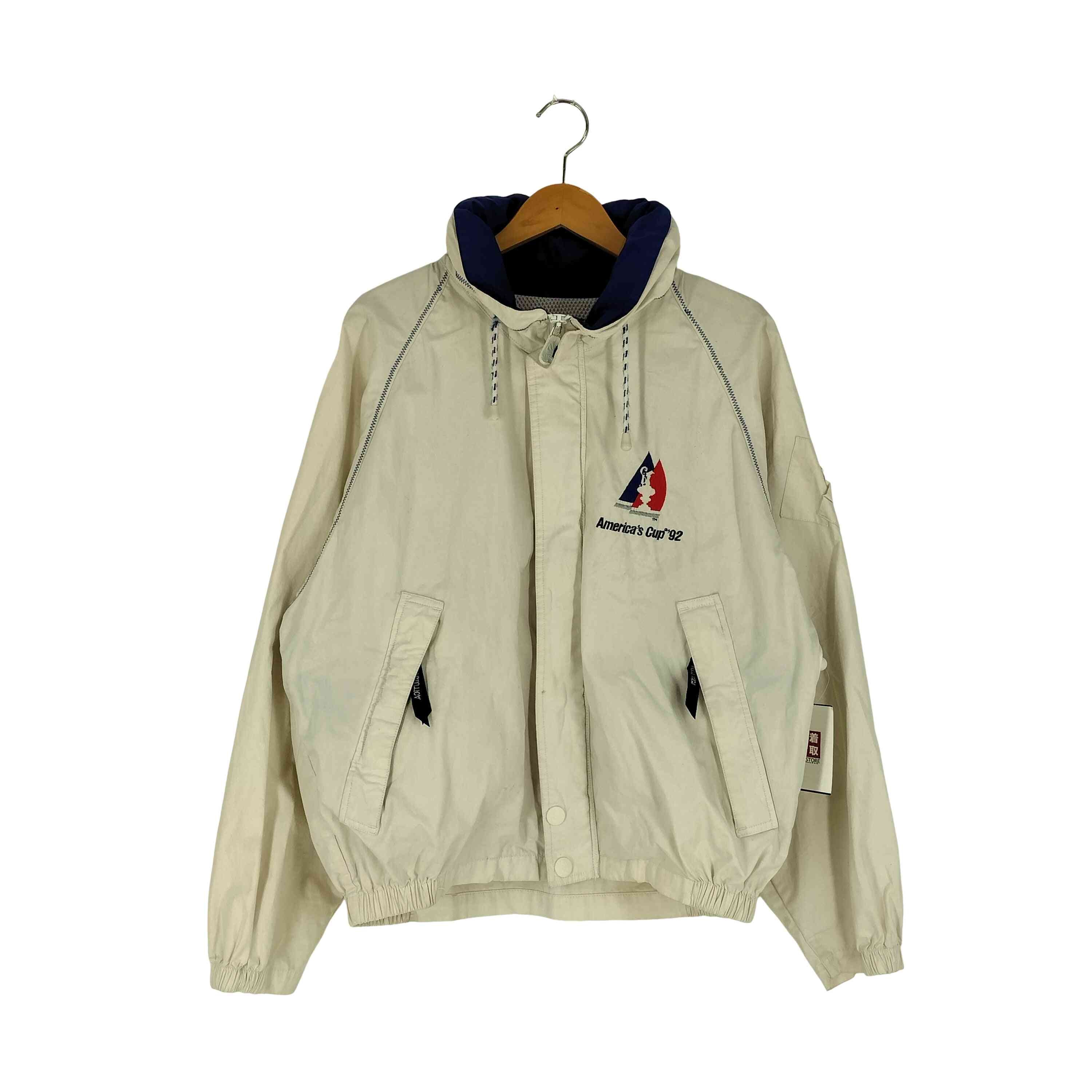 90s America's Cup 92 刺繍 フードパッカブル セーリングジャケット【1142456966390】