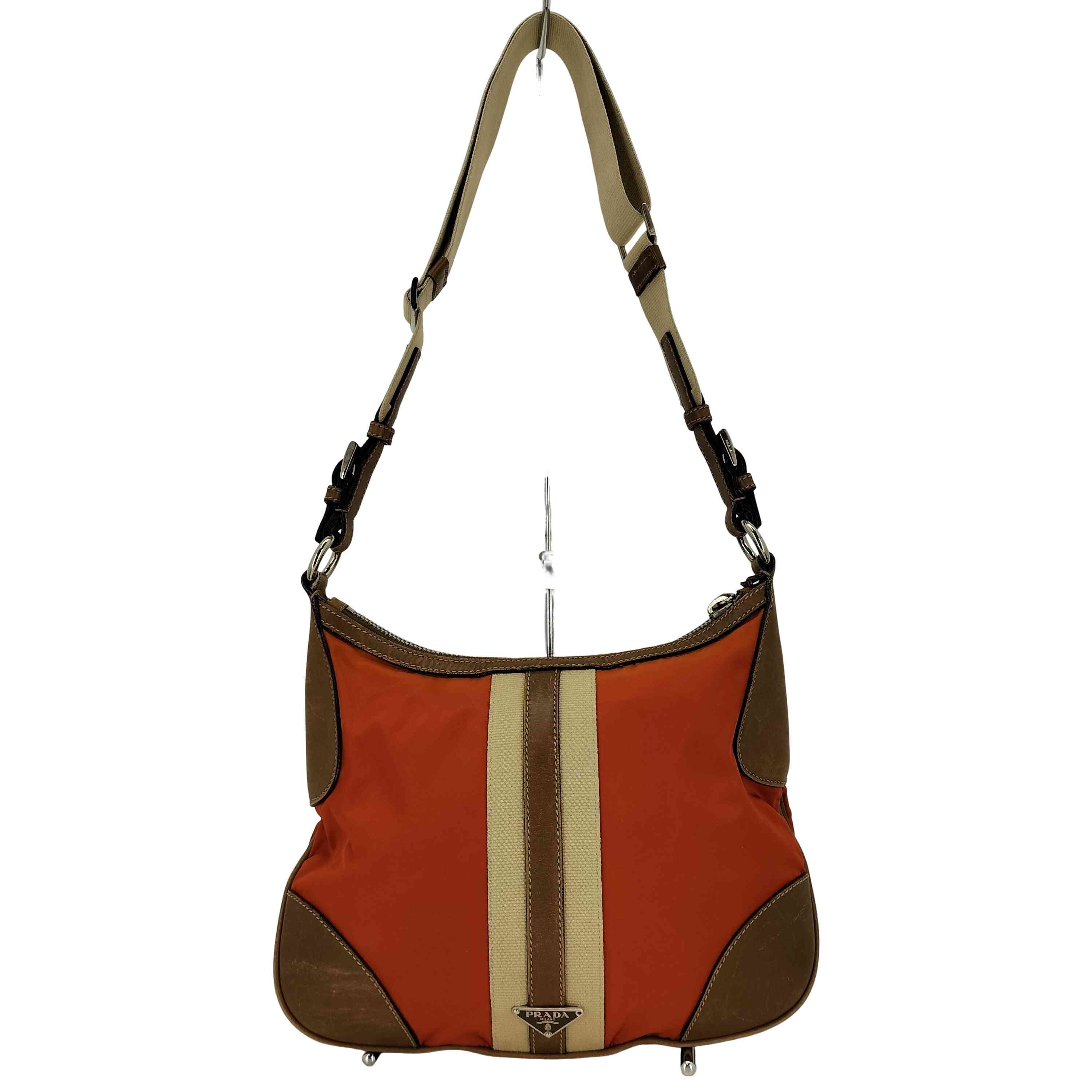 STRIPE BAG ナイロン レザー ショルダーバッグ【1143133032476】