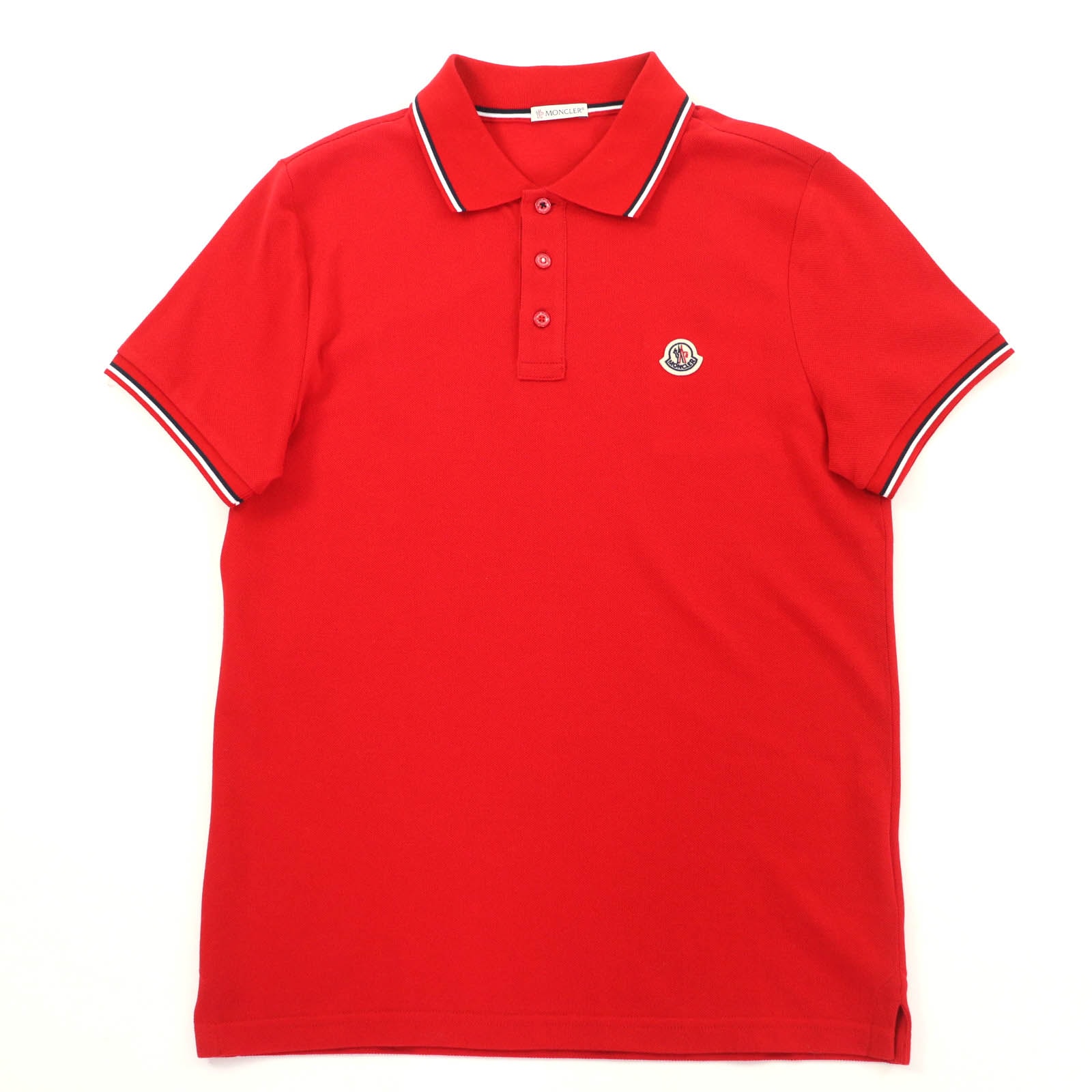 未使用品 モンクレール
 半袖ポロシャツ MAGLIA POLO MANICA レッド メンズ S