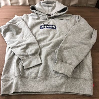 Supreme Bandana Box Logo Hooded Sweatshirt "Grey"