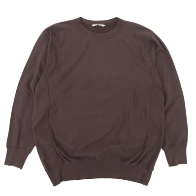 オーラリー SUPER HIGH GAUZE SWEAT BIG P/O コットン トップス メンズ ブラウン 5 5