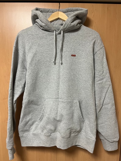 Supreme Enamel Small Box Hooded Sweatshirt "Heather Grey"