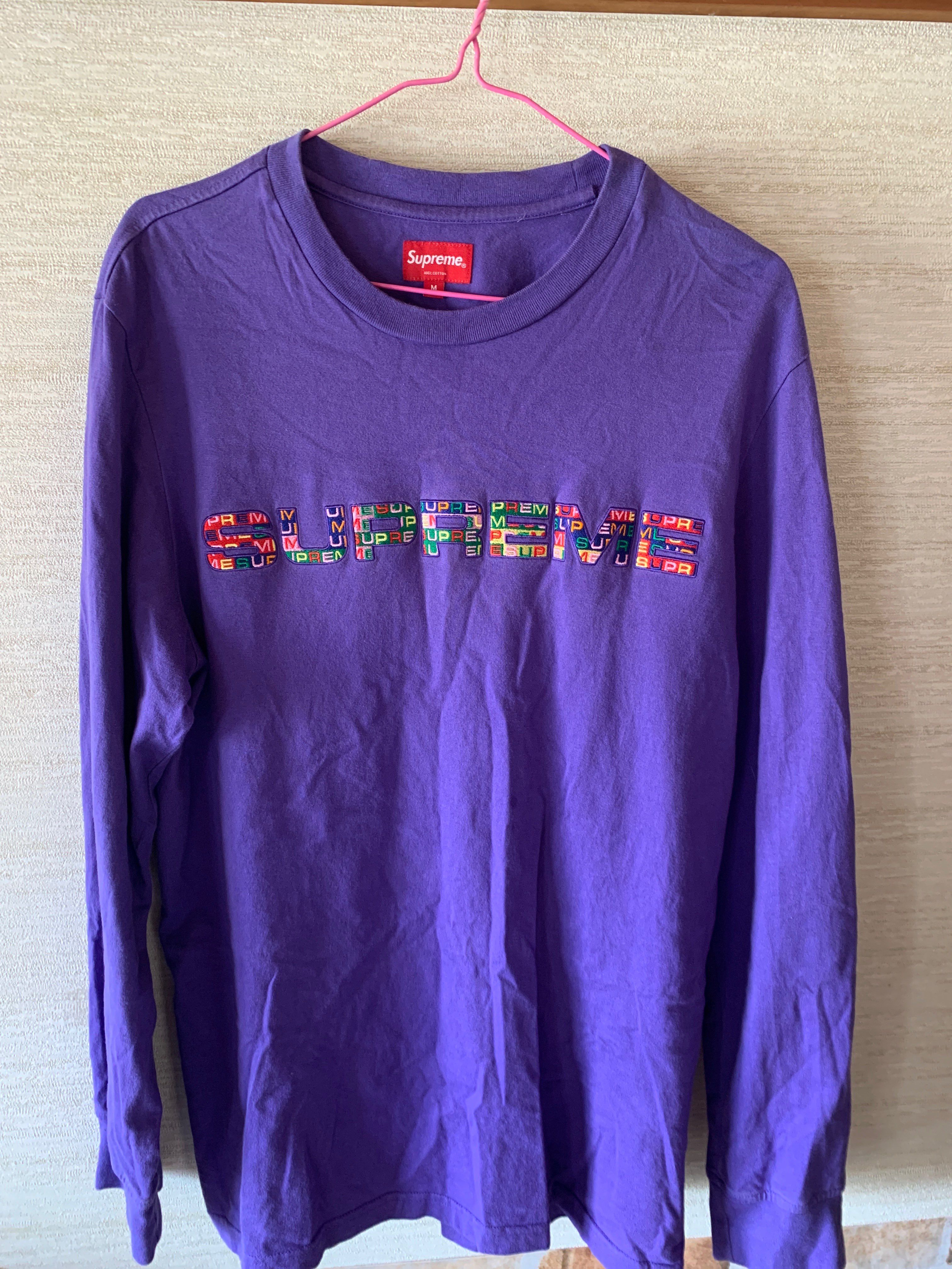 Supreme Small Box L/S Tee "Purple"(22SS)