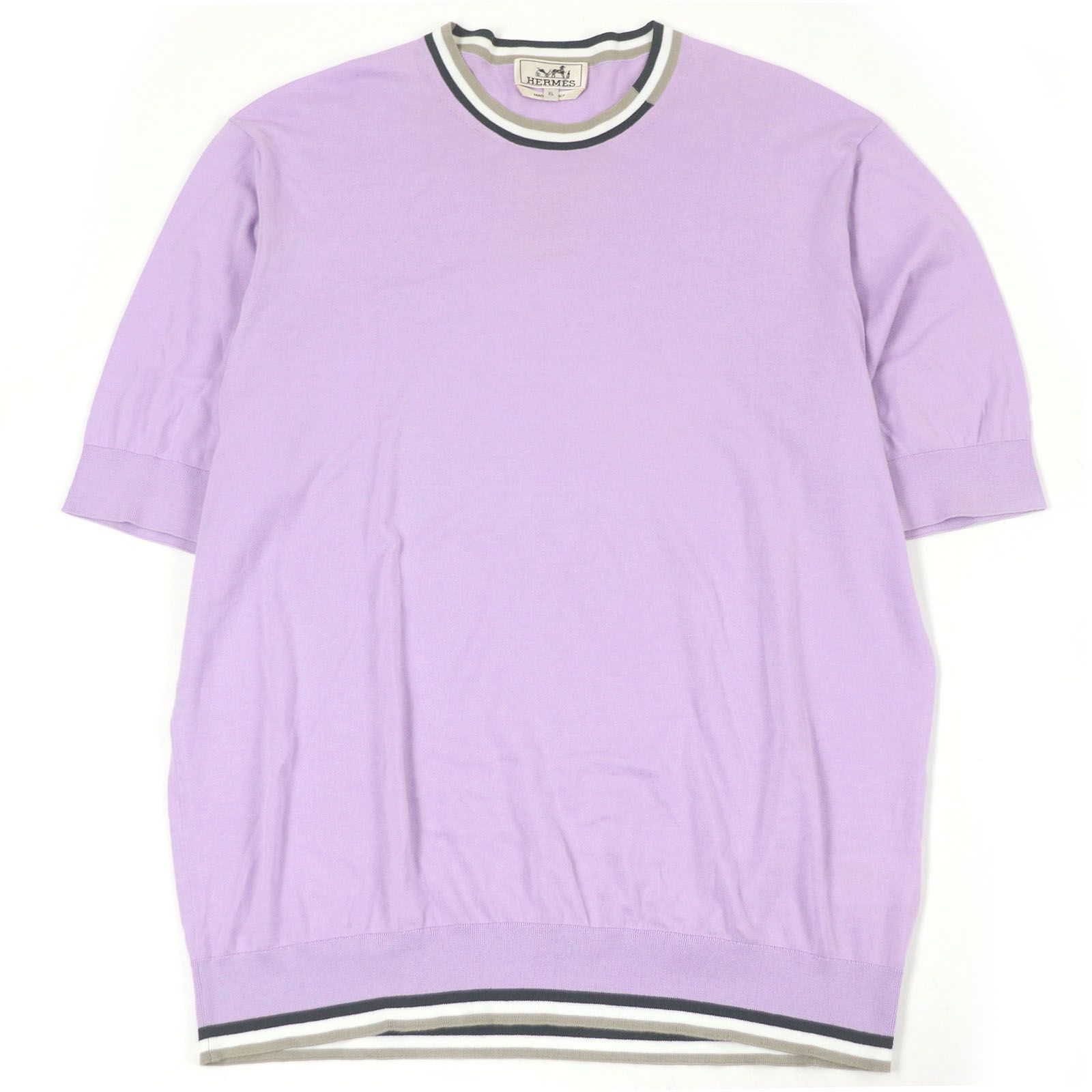 エルメス 半袖Ｔシャツ パープル メンズ XL