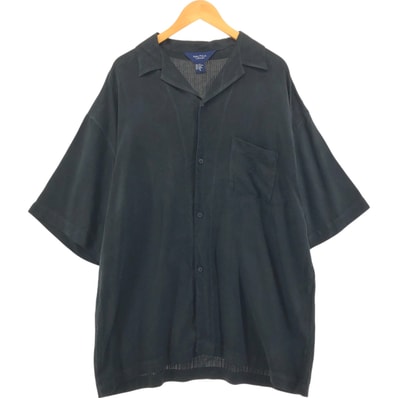 古着 ノーティカ NAUTICA 半袖 オープンカラー シルクシャツ ボックスシャツ メンズXL相当/eaa556264