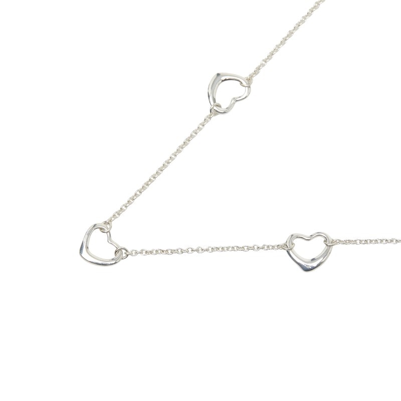 ティファニー オープンハート 3モチーフ ネックレス SV925 シルバー レディース TIFFANY&Co. 【中古】