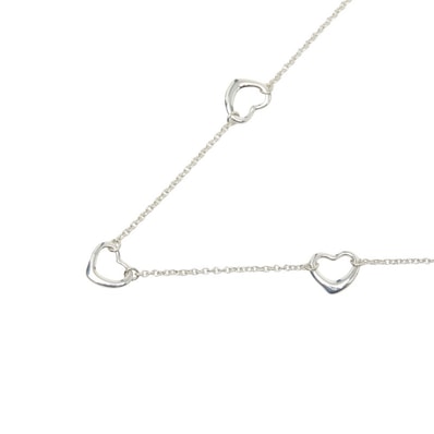 ティファニー オープンハート 3モチーフ ネックレス SV925 シルバー レディース TIFFANY&Co. 【中古】