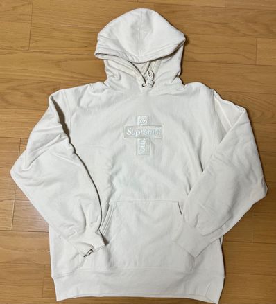 Supreme Cross Box Logo Hooded Sweatshirt "Natural"